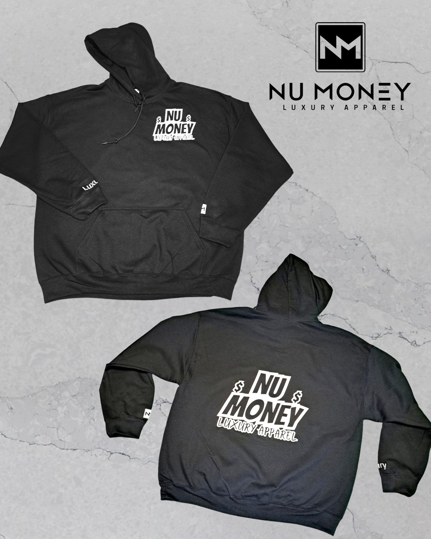 Graffiti logo hooded sweatshirt (blk)