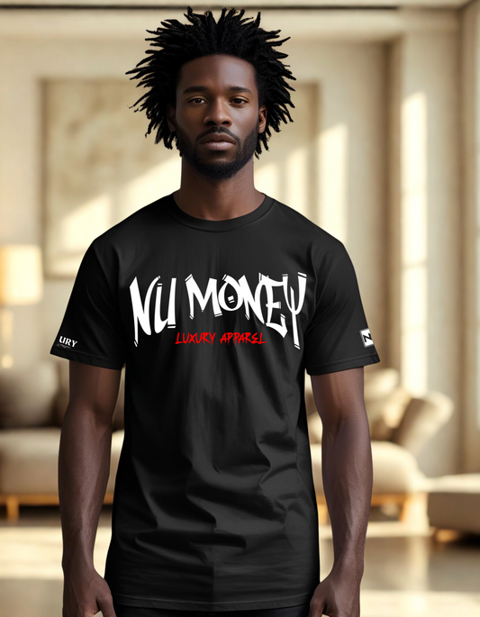 "Say less , hustle more" t-shirt (black and red)