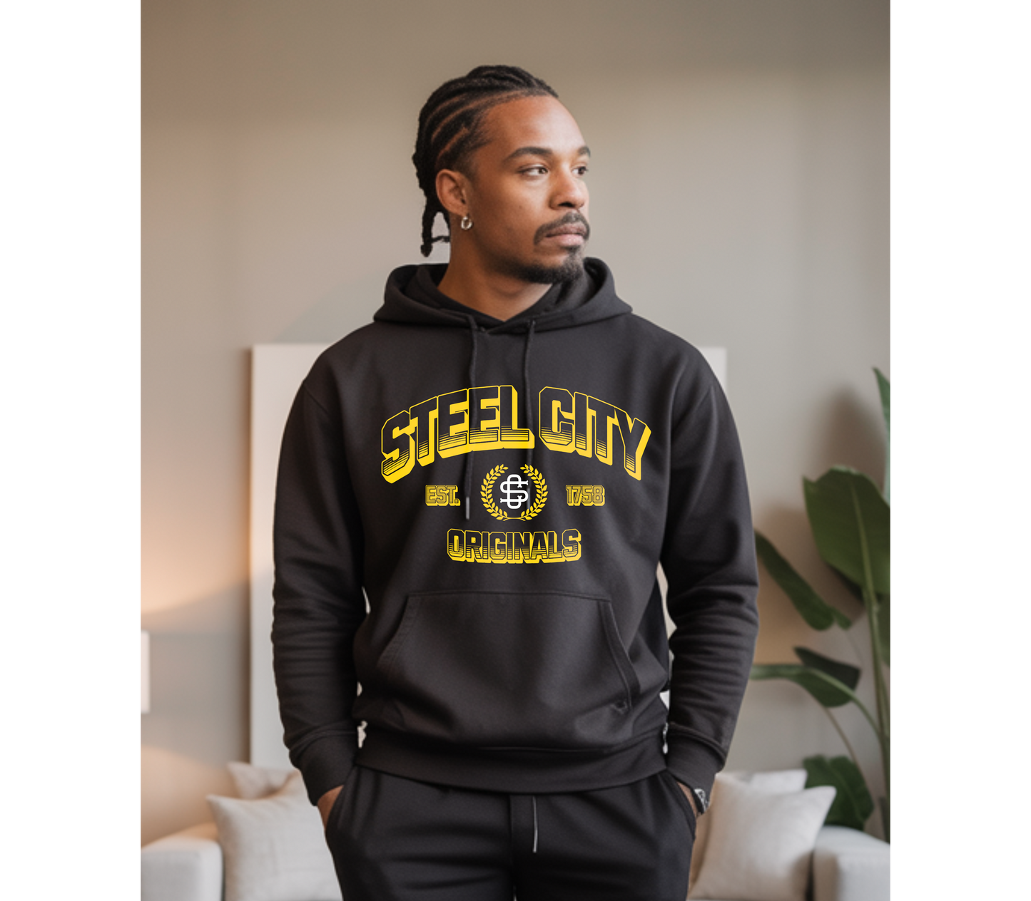 "Steel City Originals"  hoody (Black)