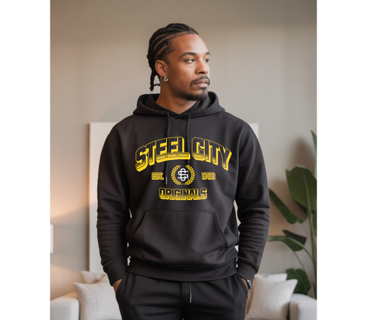 "Steel City Originals"  hoody (Black)