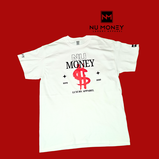 Big dollar $ s.s tee (white/red/blk)